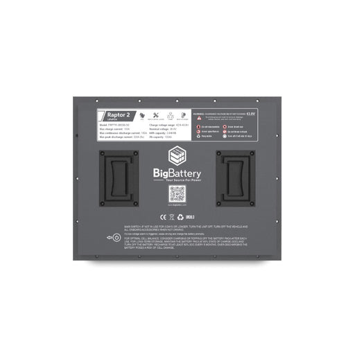 Big Battery 36V RAPTOR 2 - 3.84kWh LiFePO4 FRPTR-36038-G2 Label