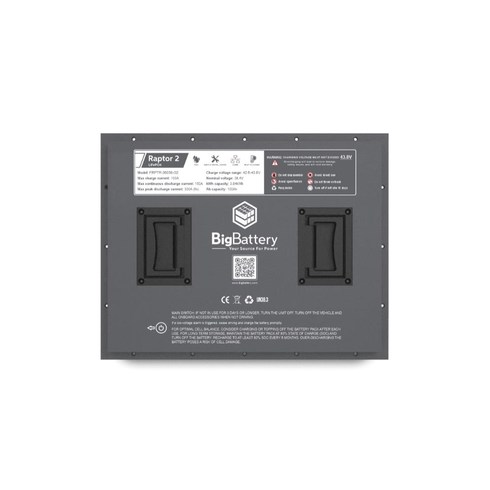 Big Battery 36V RAPTOR 2 - 3.84kWh LiFePO4 FRPTR-36038-G2 — Eco Emperor