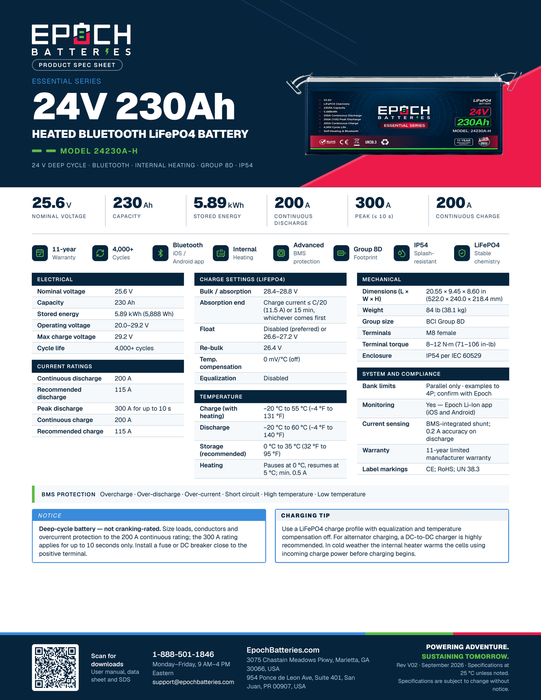 Epoch Batteries 24V 230Ah Essential Series Image 3