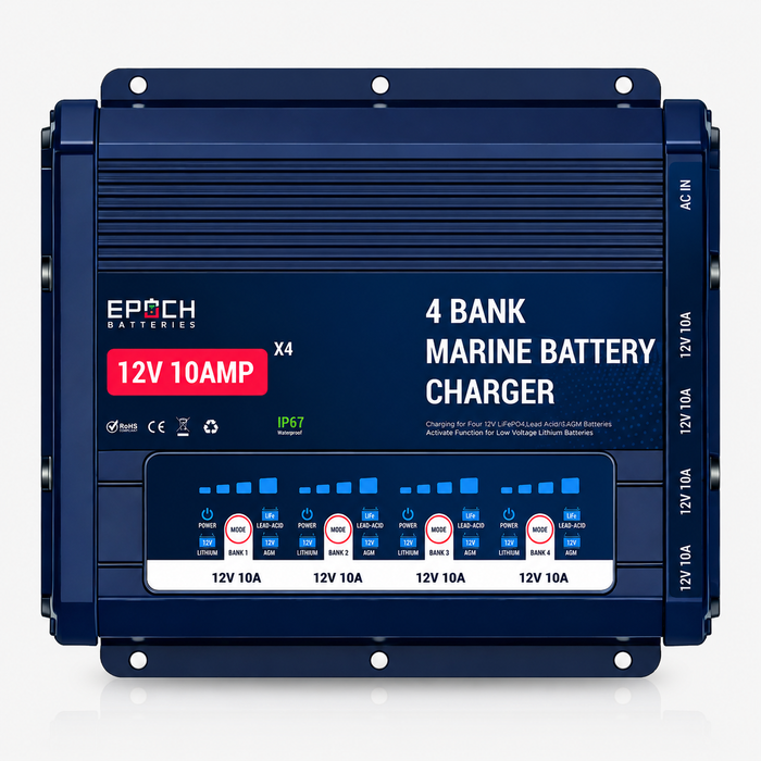 Epoch Batteries 4-Bank 12V Marine Battery Charger