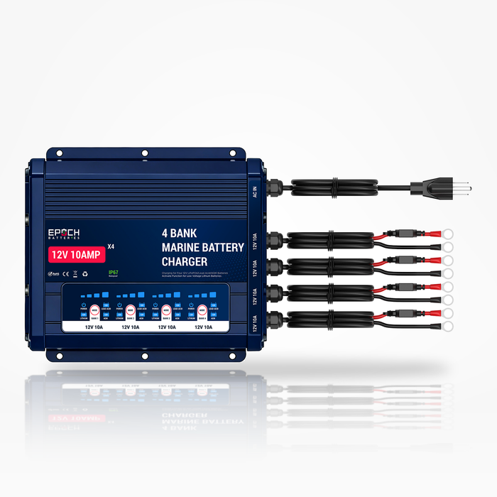Epoch Batteries 4-Bank 12V Marine Battery Charger Image 2