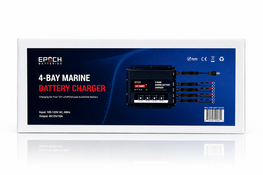 Epoch Batteries 4-Bank 12V Marine Battery Charger Image 5