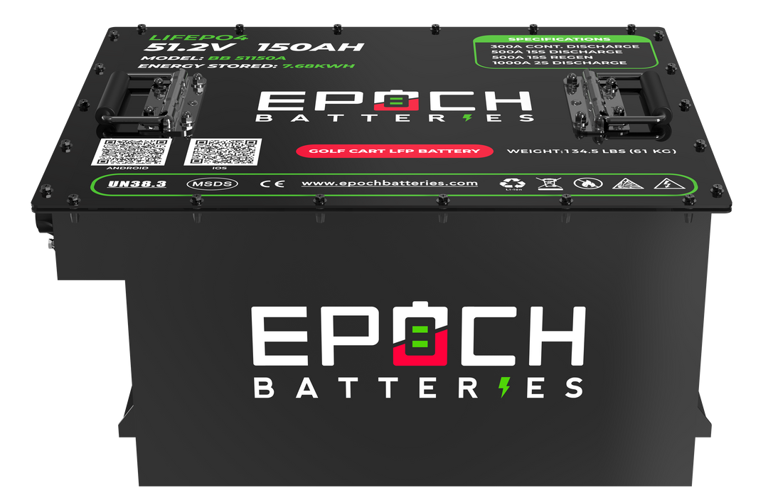 Epoch Batteries 48V 150Ah Golf Cart Battery Complete Kit