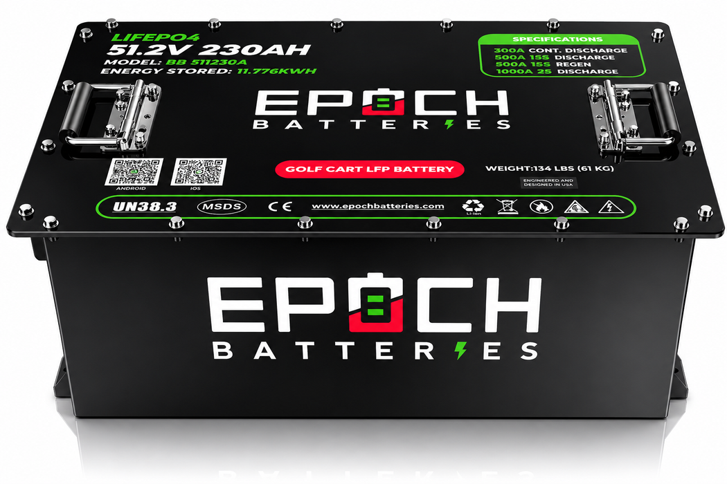 Epoch Batteries 48V 230Ah Golf Cart Battery Complete Kit