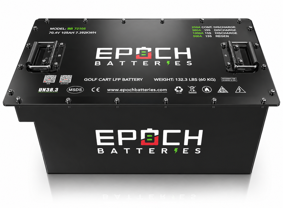 Epoch Batteries 70.4V (72V) 105Ah Golf Cart Battery Complete Kit