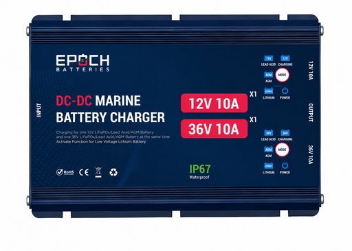 Epoch Batteries Dual-Output 12V/36V Marine DC-DC Charger