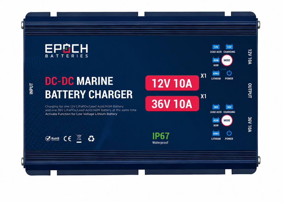 Epoch Batteries Dual-Output 12V/36V Marine DC-DC Charger
