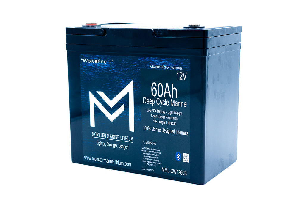 Monster Marine Lithium 12V 65Ah Wolverine MML-1265B Side
