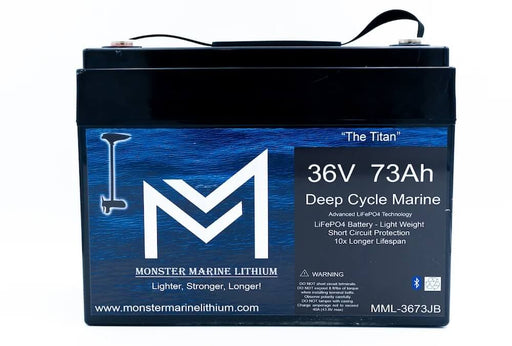 Monster Marine Lithium 36V 73Ah Bluetooth Lithium Trolling Battery "Titan" MML-3673B