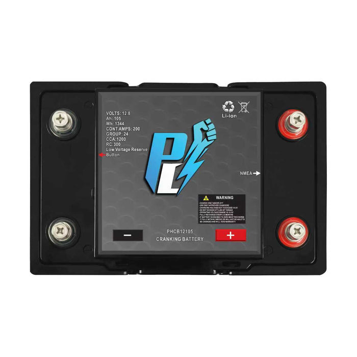 PowerHouse Lithium 12V 105Ah Dual-Purpose Cranking Battery with Emergency Start Image 3