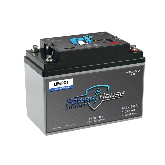 PowerHouse Lithium 12V 168Ah Dual-Purpose Cranking Battery with Emergency Start