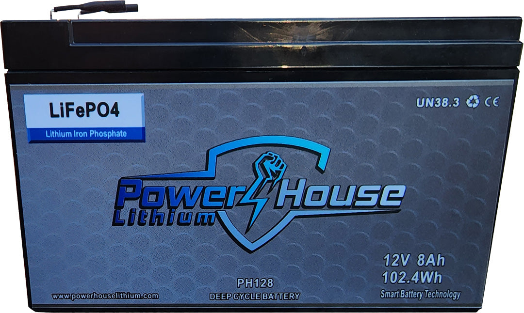 PowerHouse Lithium 12V 8Ah Deep Cycle Battery with Bluetooth