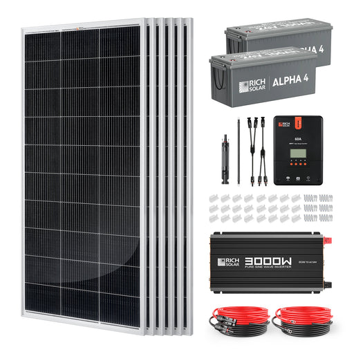 Rich Solar 1200 Watt 24V Complete Solar Kit