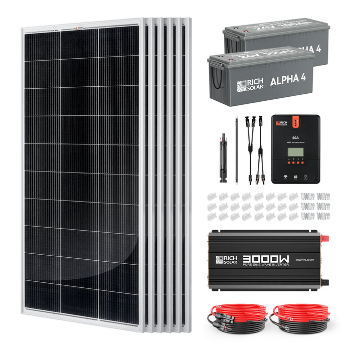 Rich Solar 1200 Watt 24V Complete Solar Kit