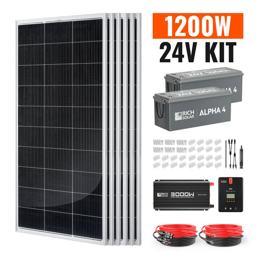 Rich Solar 1200 Watt 24V Complete Solar Kit Image 2