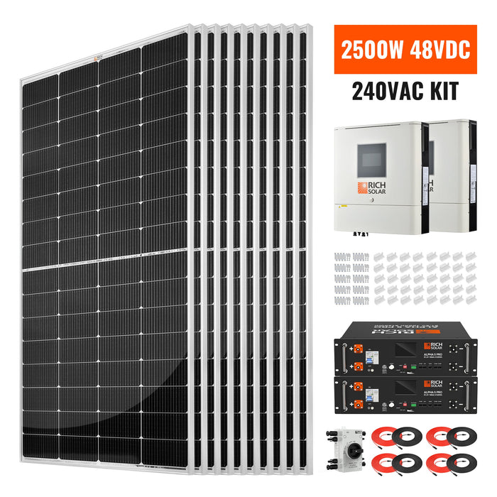 Rich Solar 2500W 48VDC-240VAC Solar Kit Image 2