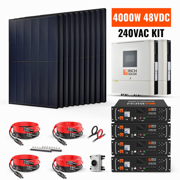 Rich Solar 4000W 48VDC-240VAC Solar Kit Image 2