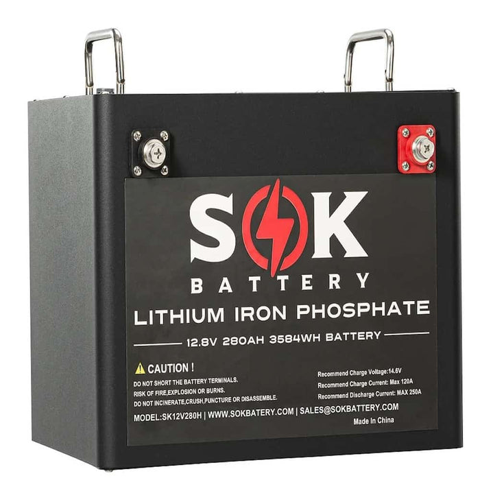 Sok Battery 12V 280Ah Lithium Iron Phosphate Battery with Built-In heater and Bluetooth SK12V280H