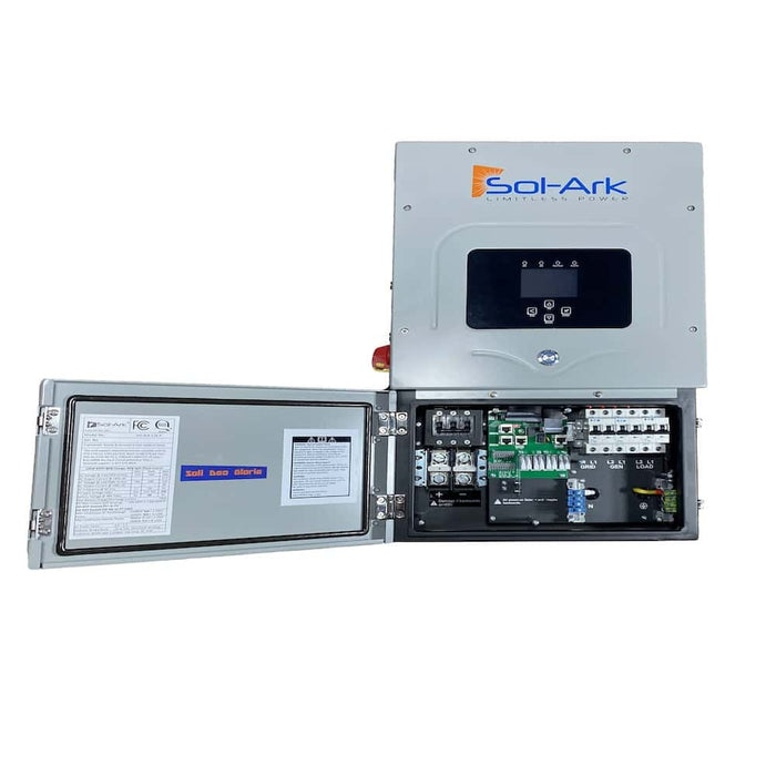 Sol-Ark 12K 120/240/208V 48V [All-In-One] Pre-Wired Hybrid Solar Inverter Sol-Ark-12K-2P-N Controls